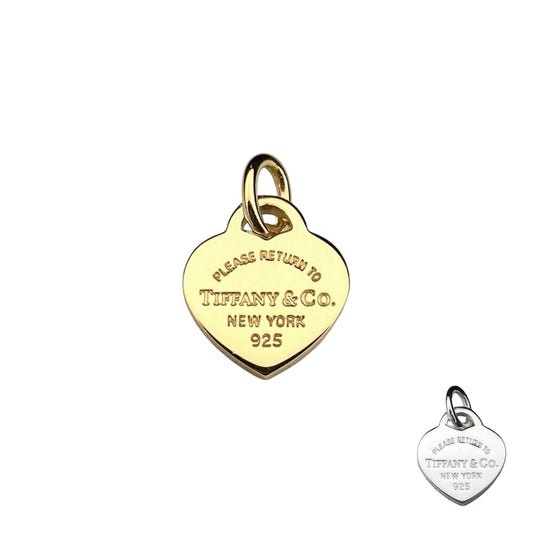 Tiffany & Co. goldplated heart pendant on extra eyelet