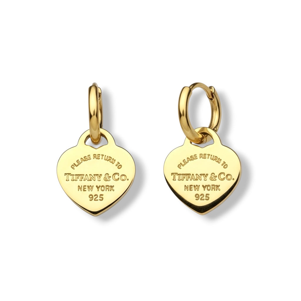 Tiffany & Co. goldplated hearts on extra earrings