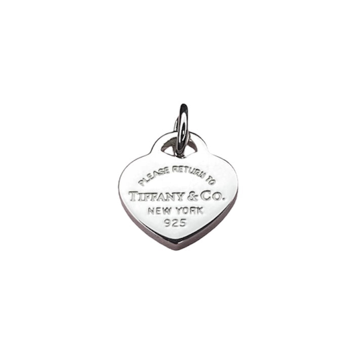 Tiffany & Co. silver heart pendant on extra eyelet