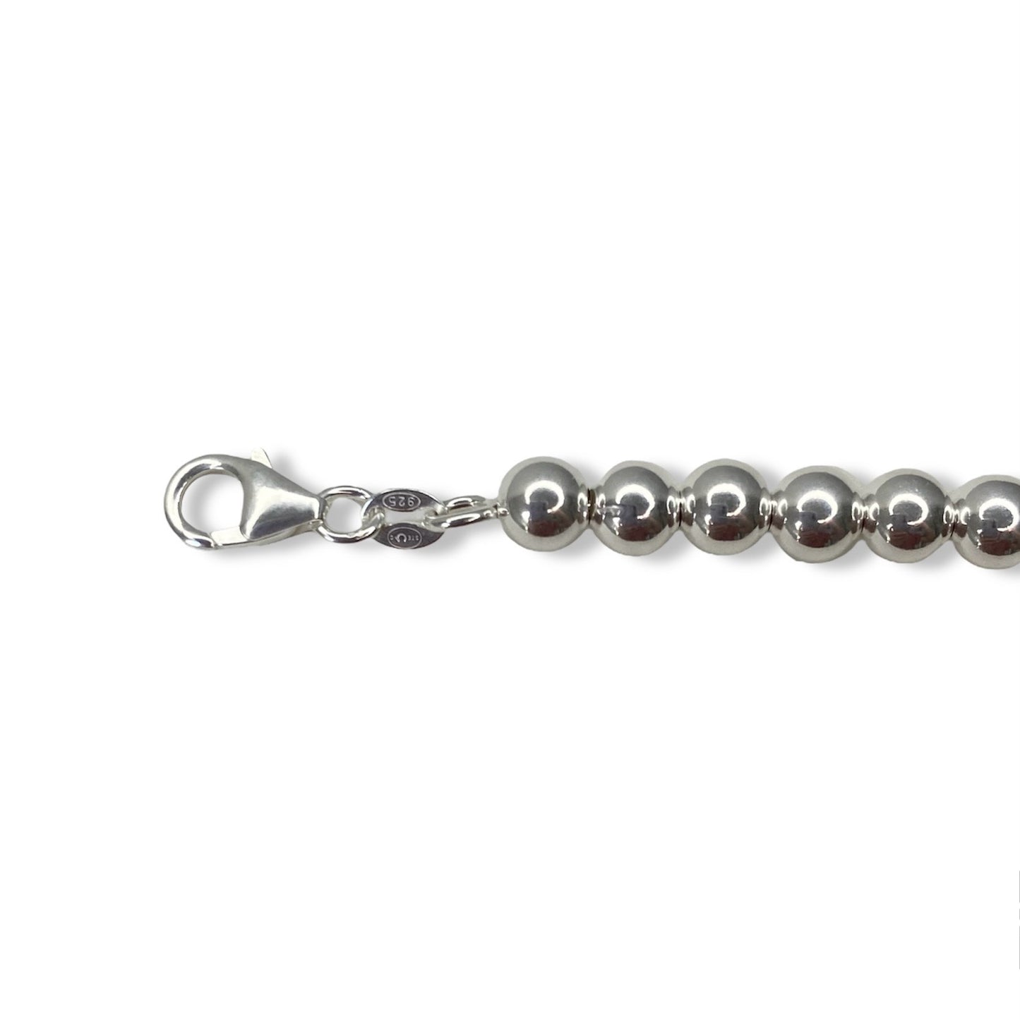 Tiffany & Co. silver heart on extra 6mm ball bracelet