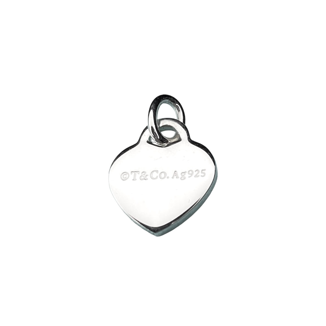Tiffany & Co. silver heart pendant on extra eyelet