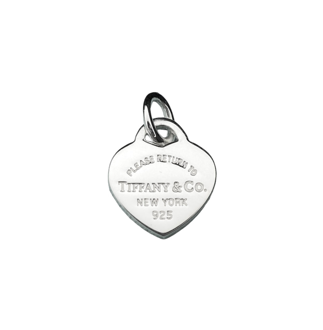 Tiffany & Co. silver heart pendant on extra eyelet