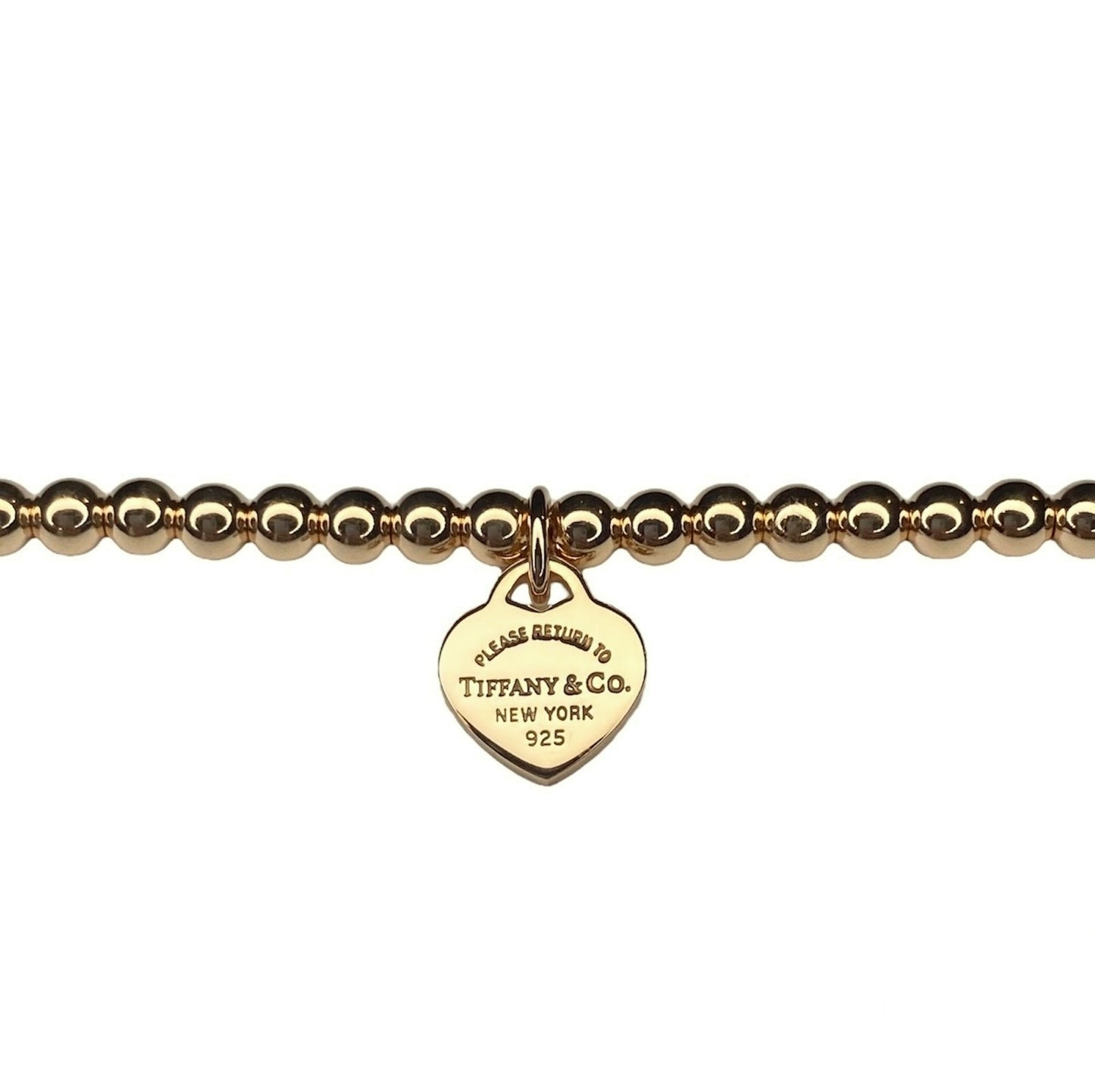 Tiffany & Co. goldplated heart on extra ball bracelet