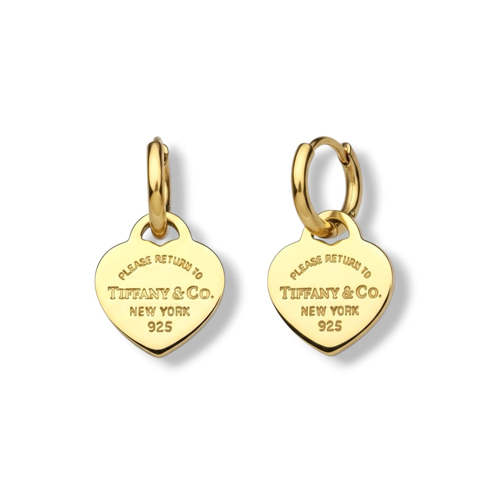 Tiffany & Co. goldplated hearts on extra earrings