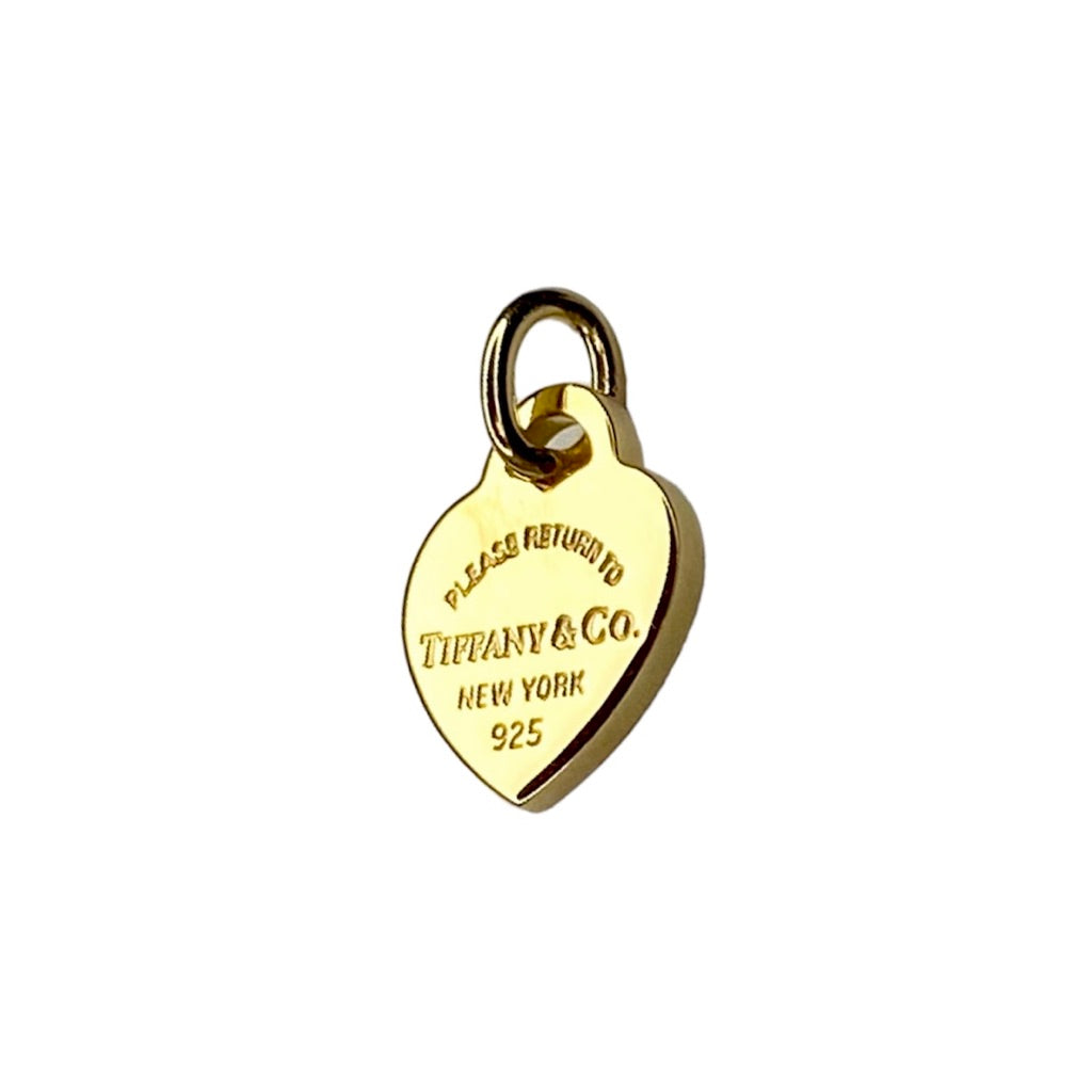 Tiffany & Co. goldplated heart pendant on extra eyelet