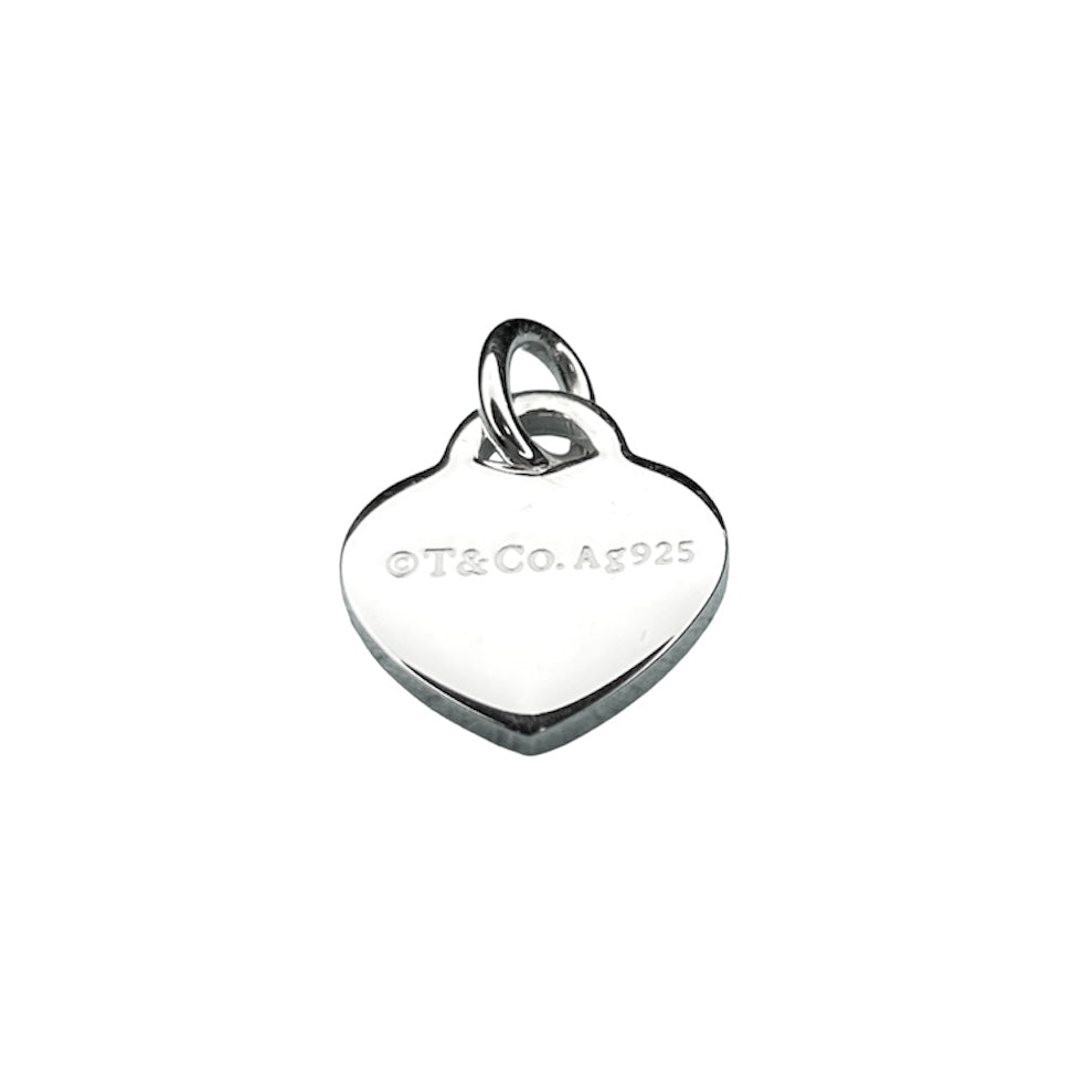 Tiffany & Co. silver heart pendant on extra eyelet