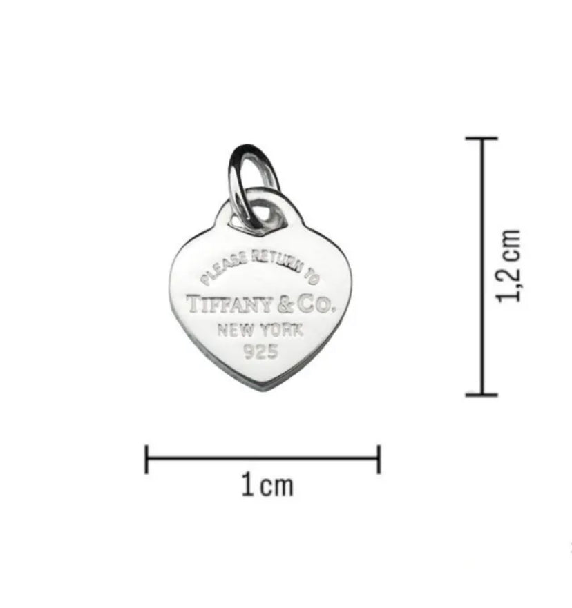 Tiffany & Co. silver heart pendant on extra eyelet
