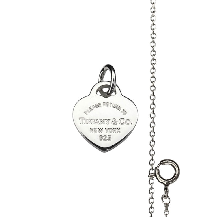 Tiffany & Co. silver heart on extra necklace