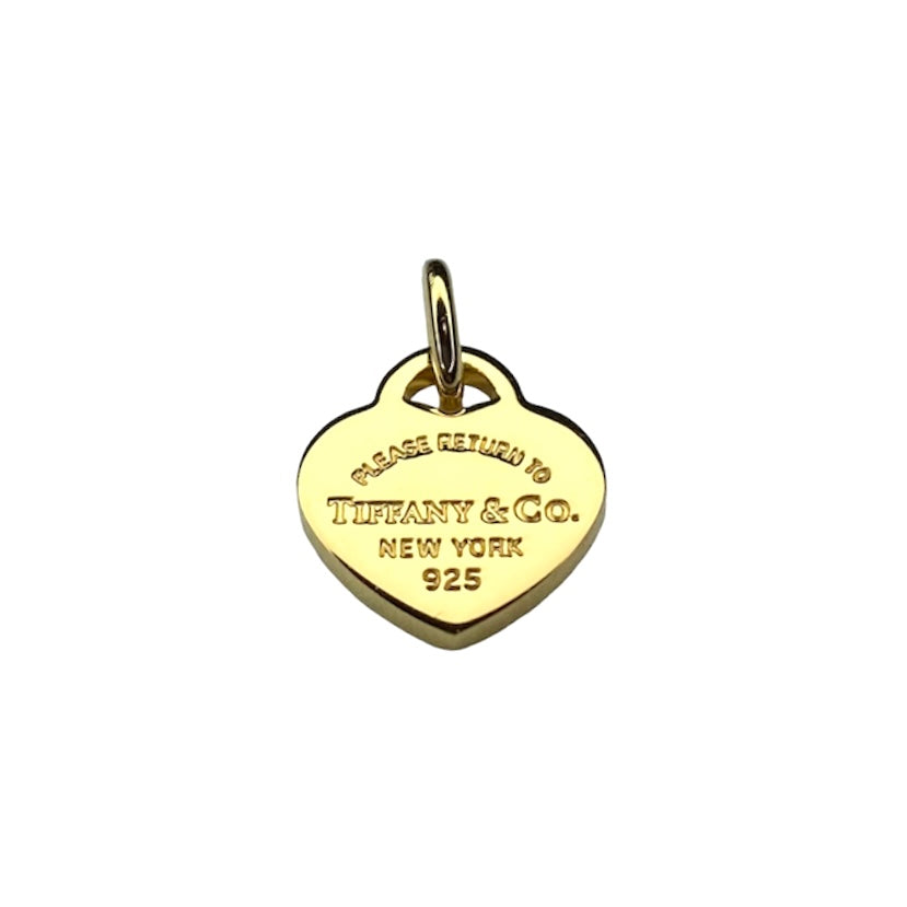 Tiffany & Co. goldplated heart pendant on extra eyelet