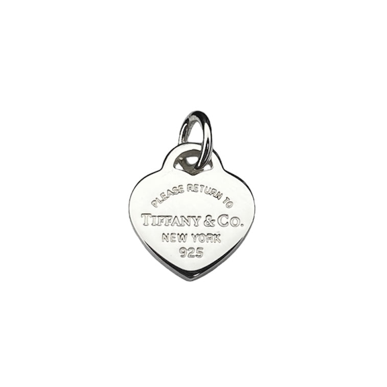 Tiffany & Co. silver heart pendant on extra eyelet