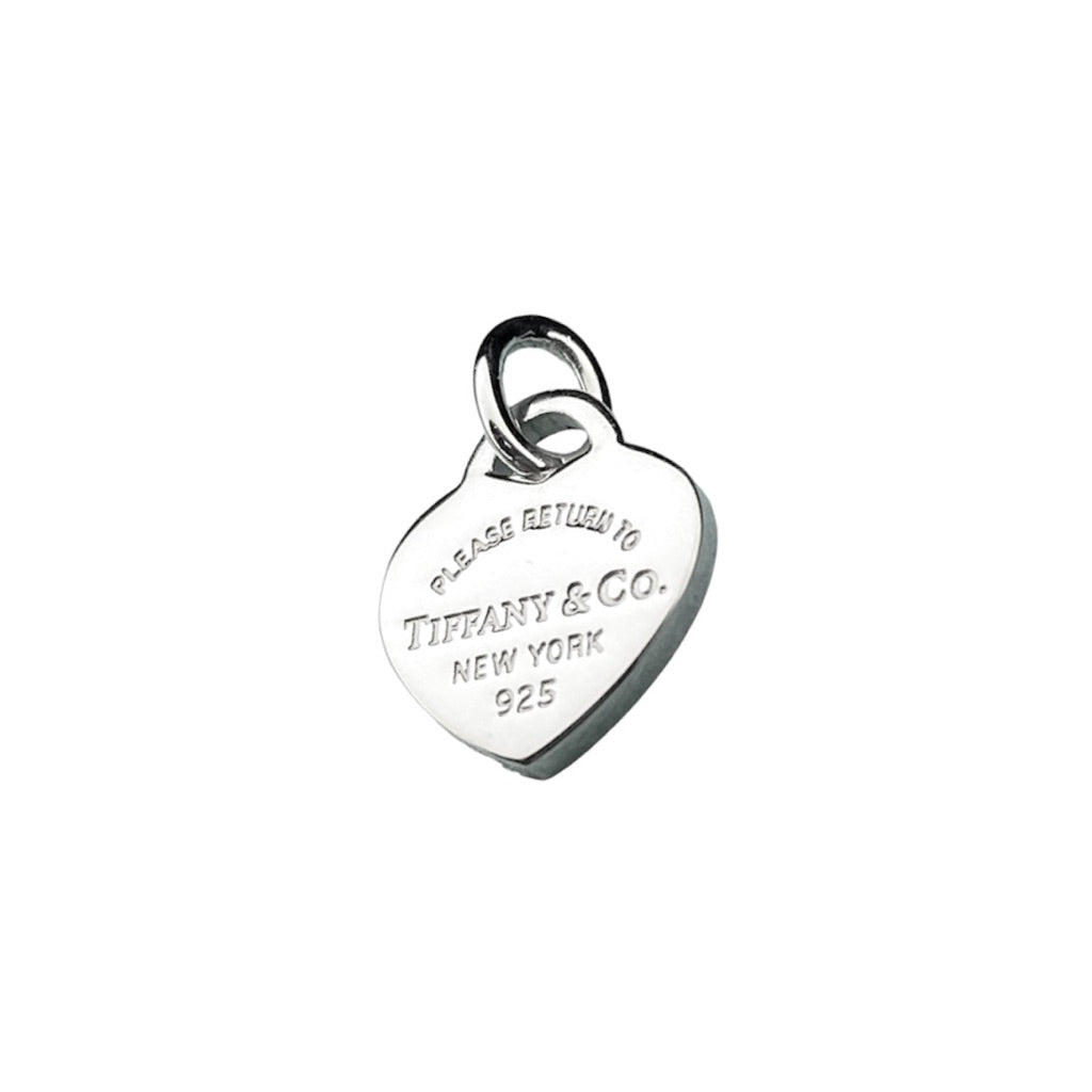Tiffany & Co. silver heart pendant on extra eyelet