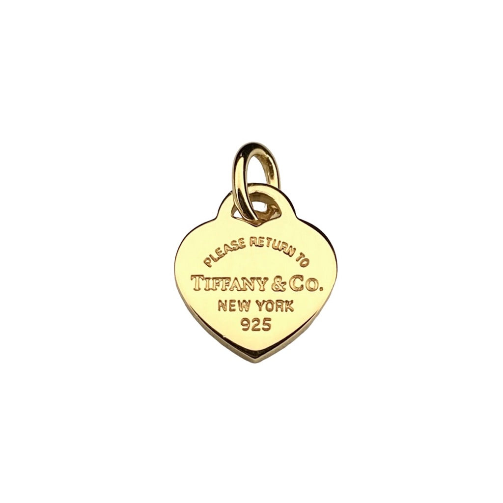 Tiffany & Co. goldplated heart pendant on extra eyelet