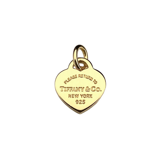 Tiffany & Co. goldplated heart pendant on extra eyelet